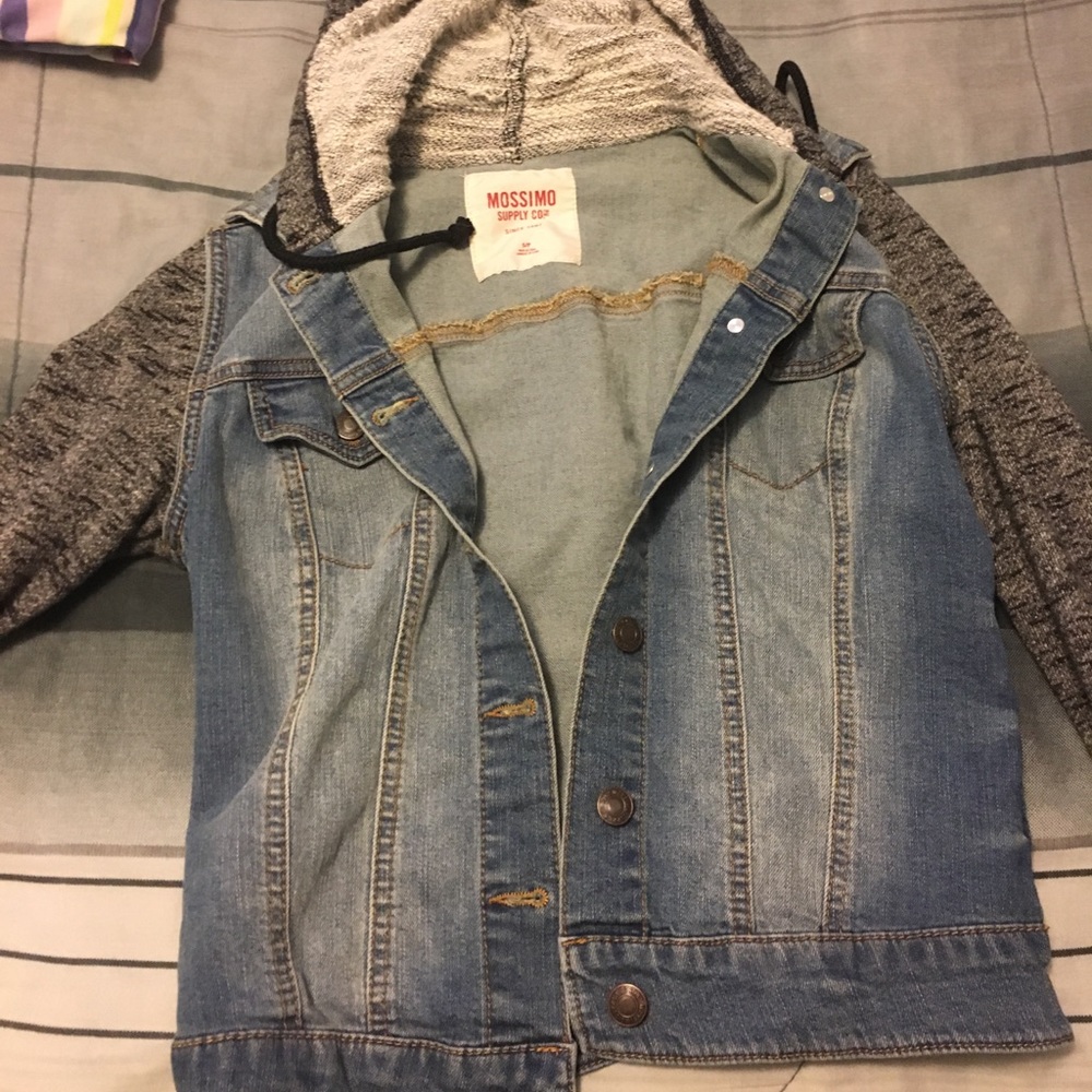 grey jean sweater